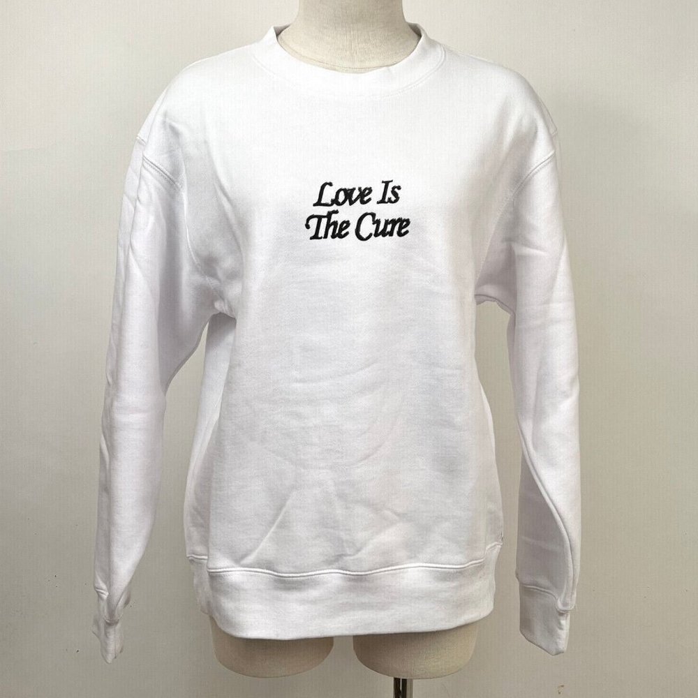 Obey Box Crew Sweatshirt "Love is the Cure" White - Picture 1 of 2